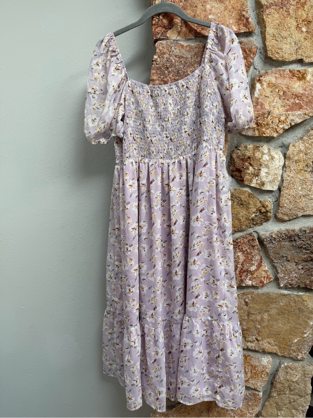 Nasty Gal Smoked Cottagecore Floral Smocked Maxi Dress